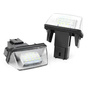 Araba Citroen için led plaka aydınlatma ışığı lisans etiketi araba ışıkları lisans numarası plaka lambaları C3-C5 Peugeot 206/207/307/308/406/407