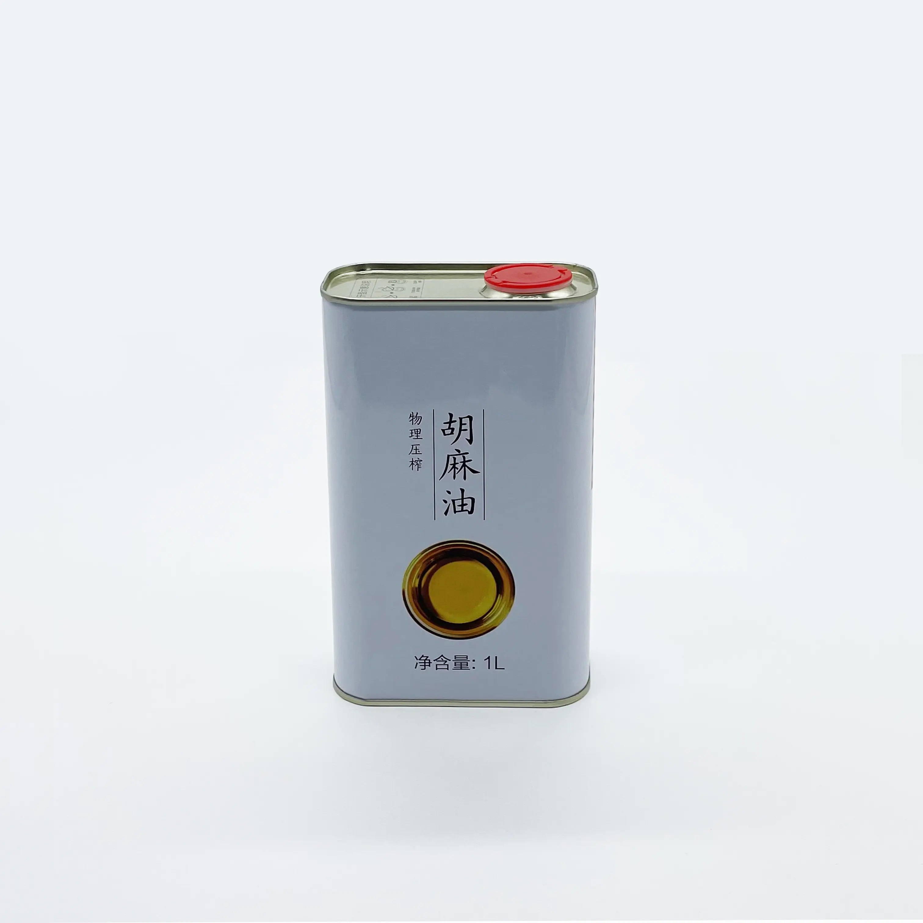 Lata de lata de metal de qualidade alimentar para folha de flandres quadrada de 1 litro de óleo comestível de azeite
