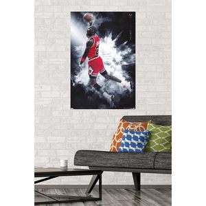 Arte de Pared en Lienzo de Michael Jordan, Superestrella del Baloncesto, Pintura de Retrato Personalizada Sin Marco, Decoración para Gimnasio, Dormitorio y Hogar, MOQ 1 Unidad - Product Image 5