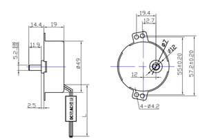 Việt Nam CW CCW DC động cơ bánh răng 12V 24V 49tyj được sử dụng trong các thiết bị nhà DC 12 24V khung 49 Mét 1 năm bảo hành - Product Image 3