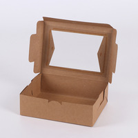 Conteneur alimentaire rectangulaire personnalisé en papier kraft rigide, jetable et recyclable, auto-érectile, imprimé UV quadricolore, pour camping, barbecue, fruits