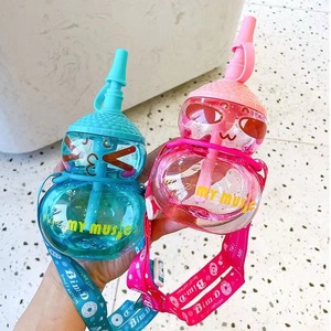 Bouteille d'Eau Créative en Forme de Gourde Mignonne pour Enfants avec Paille, Tasse Personnalisée Résistante aux Chutes, Portable, Tendance Estivale - Product Image 4