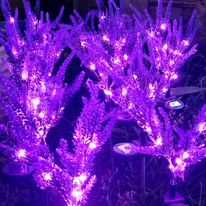 Lámpara Decorativa Pequeña LED Solar Lavender Glow, IP65 Impermeable, para Instalaciones en Parques y Caminos de Ocio - Product Image 1