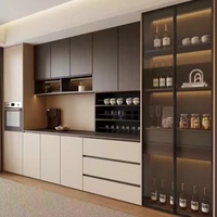 Armoires de cuisine en bois massif sur mesure haut de gamme, style américain moderne, ensemble complet d'armoires de cuisine pour la maison