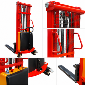 รถยกพาเลทกึ่งไฟฟ้าไฮดรอลิก 1.0 ตัน ระยะยก 450 มม. สำหรับคลังสินค้า - Product Image 4