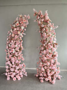 Искусственные цветы для декора сцены: арка, фон, цветочная композиция для свадьбы и дня рождения, розовые цветы - Product Image 5