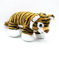 Mainan Boneka Hewan Plushies Berjalan Lucu Kustom Hadiah Lembut Harimau