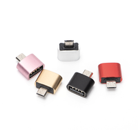 Adaptor 5 Pin Mini Micro USB OTG ke USB 2.0/3.0 Tipe-C Bahan Aluminium Alloy Universal untuk Laptop & Tablet Android