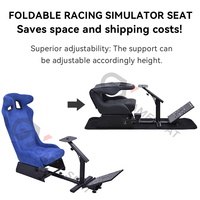 Asiento Plegable para Simulador de Carreras GY043 ODM, Simulador de Conducción, Silla de Juego para PC, Playstation 2 3, Wii, Xbox, Xbox 360, Logitech G27, G29