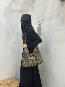 Bolsa de Compras de Lona de Algodón con Estampado de Leopardo Retro Personalizada, Bolsa de Gran Capacidad con Transferencia Térmica - Product Image 4