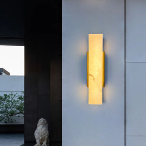 Lampe murale LED extérieure étanche, design minimaliste en marbre, pour éclairage extérieur de portail de cour, angle de faisceau de 20 degrés - Product Image 3