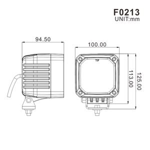 40 Wát Heavy Duty <span class=keywords><strong>LED</strong></span> làm việc ánh sáng vuông 4 inch nhôm <span class=keywords><strong>LED</strong></span> làm việc đèn cho máy xúc máy kéo EMC ECE - Product Image 2