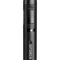 CIGARLOONG Logo personnalisé Stylo portable Jet noir Flamme coupe-vent Allume-cigare