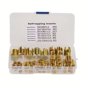 Inserts filetés autotaraudeurs M3 M4 M5 302 307 en aluminium, acier inoxydable et laiton pour aluminium, métal et bois - Product Image 1