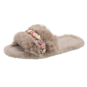 Pantuflas de Moda con Suela de TPR, Forro de Felpa, Pantuflas de Moda para Mujer, Venta al por Mayor - Product Image 6