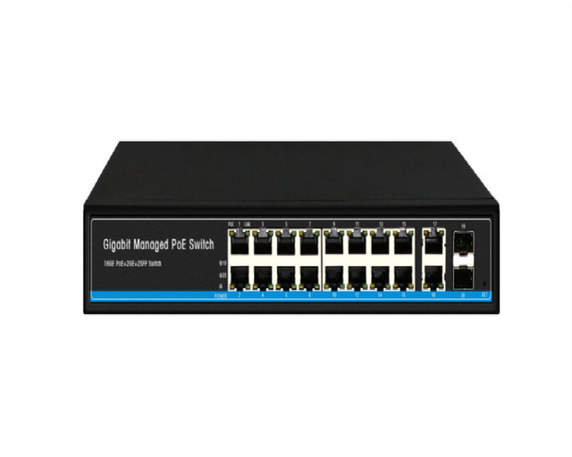 Rackmount 16GE POE 2G SFP 2G UTP L2 Managed POE Switch for Remote Switching Ipc Wifi ap on off