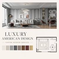 Service de design d'intérieur de maison de luxe moderne avec rendu 3D personnalisé pour projets résidentiels