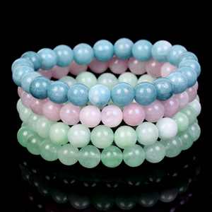 TeoWaki Gelang Elastis Manik-manik Batu Alam Bulat Kecil Pilihan Warna Beragam Perhiasan Fashion Harian Hadiah Ulang Tahun Liburan 19cm - Product Image 6