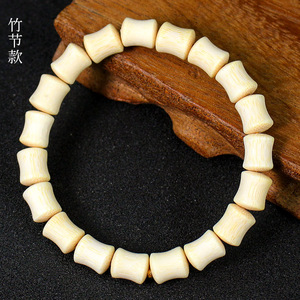 สร้อยข้อมือไม้ไผ่22เม็ดกลมเครื่องประดับแฮนด์เมดสไตล์ชาติพันธุ์สำหรับผู้ชายผู้หญิง - Product Image 2