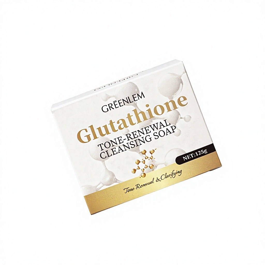 Glutathione Whitening Brightening Handmade Bar Soap Facial Cleansing Anti- Aging Dark Spot Removal Exfoliating Oil Control All