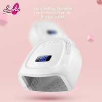 Lampe à ongles rechargeable sans fil 60W, batterie 15600mAh, machine de polymérisation de vernis gel avec poignée pour commandes en gros