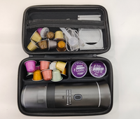 Machine à café portable à capsules expresso, plus de crème, compatible café moulu, 20 bars, avec étui de voyage
