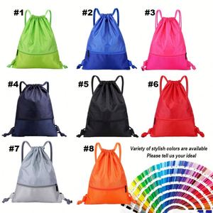 Sacs à cordon personnalisés en gros avec logo, sac à cordon en nylon, sac à dos de sport à cordon pour l'extérieur, sac à cordon - Product Image 2