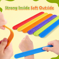 Bracelet texturé en silicone HMJ, jouet sensoriel anti-stress, jouet tactile pour les doigts, jouet silencieux EDC pour le bureau, pour adultes et enfants, TDAH