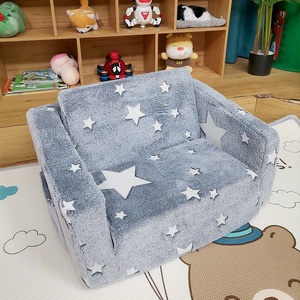 Usine directe 2-en-1 pliable enfants de haute qualité <span class=keywords><strong>mousse</strong></span> canapé siège bébé doux rabattable canapé-chaise enfants canapé-lit - Product Image 6