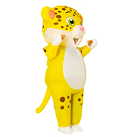 Blow up Full Body Animaux Costumes Jaune Léopard Halloween Party Costume Léopard Gonflable pour Adultes
