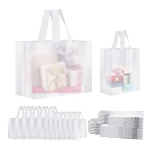 Boş özel Pvc Shopper çanta temizle alışveriş iş spor oyunları okul konseri için kolları ile plastik alışveriş çantası çanta See Through