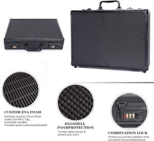 Boîte de rangement pour pièces de monnaie classées, étui en aluminium avec serrure, valise pour collectionneur de pièces de monnaie classées NGC/PCGS, pour collections de pièces de monnaie de valeur - Product Image 2