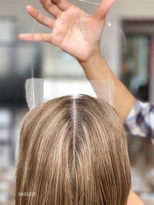 2025 cheveux timides en gros 5*5 dentelle avant + 8*8 Topper cheveux humains Topper perruque 5.0 noeud unique sans colle pour les femmes - Product Image 2