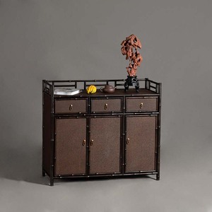 Purple bamboo tea cabinet, Ming and Qing dynasty classic bamboo chest of drawers, <b>storage</b> <b>sideboard</b>, dining room <b>sideboard</b>, tea - Product Image 2