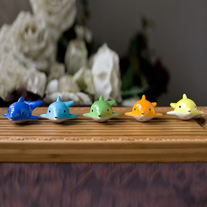 เครื่องดนตรีโอคาริน่าทำจากเซรามิกรูปปลาโลมากุญแจไฟฟ้ากระแสสลับ6รูตรงกลาง - Product Image 4