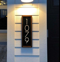 Nouvelle conception moderne, antirouille, numéros de maison en acier inoxydable 3D, panneaux de porte