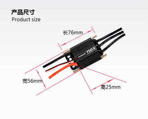 ESC FlyColor Tahan Air Tanpa Sikat 150A 900A untuk Model Kapal, Pendingin Air, 5.5V/5A <span class=keywords><strong>2</strong></span>-6s BEC, RC Boat Bidirectional 2025 - Product Image 4