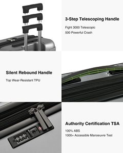 Bagagli tutti i Set di valigie con guscio rigido espandibile-100% pezzi Set di valigie da 3 pezzi-20% ruote Spinner più grandi per viaggi lisci - Product Image 2