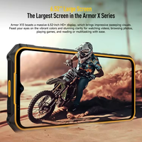 Teléfono Inteligente Resistente Ulefone Armor X13 4G, Dos LED Infrarrojos, Pantalla HD+ de 6.52'', Batería Enorme de 6320 mAh, IP68, GPS, NFC Opcional, Teléfono Celular Inteligente Resistente