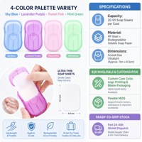 Savon de toilette en papier doux pour un nettoyage en profondeur, blanc, écologique, format voyage, savon nettoyant