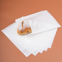 Sacs en papier glassine écologiques, résistants à la graisse, semi-translucides blancs pour boulangerie, biscuits, frites, lait