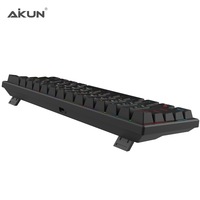 AIKUN GX9610 kablolu gökkuşağı arka oyun klavyesi mekanik anahtarları multimedya 61 anahtar Mini taşınabilir klavyeler