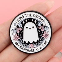 En gros, épingles en émail Halloween, design fantôme, badge en émail dur personnalisé, broche Kawaii, décoration de fête, cadeau
