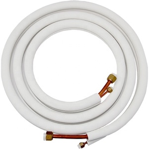 10 tuyaux en cuivre simple ou Double pour climatiseur, avec isolation <span class=keywords><strong>PE</strong></span> coupe-feu, <span class=keywords><strong>Tube</strong></span> en cuivre <span class=keywords><strong>pré</strong></span>-<span class=keywords><strong>isolé</strong></span> - Product Image 3
