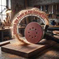 Disque abrasif P60 de 225 mm (9 po) à 8 trous, rouge, pour préparation de grandes surfaces industrielles
