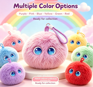 ตุ๊กตาอัจฉริยะสีม่วง ของเล่นนุ่มนิ่มพูดได้ พวงกุญแจเพื่อนคู่ใจ บรรเทาความเครียด ของขวัญเสริมพัฒนาการสำหรับเด็ก - Product Image 4