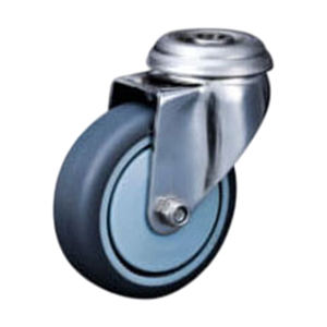 Venta Directa de Fábrica: Rueda de TPR con Núcleo de PP, Rodamiento de Bolas, Soporte de Acero Inoxidable, Calidad Premium, 40Kg-130Kg, Uso Industrial, 50-125mm - Product Image 4