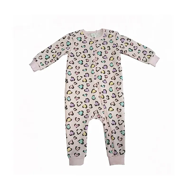 Uzun kollu bebek fermuar Romper bebek Zip Romper özel bebek Romper pijama pijama Onesie