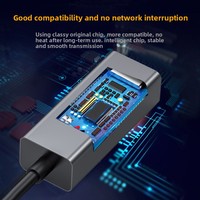 Tarjeta de Red Ethernet RJ45 Externa Tipo-C a 100 Gigabit USB1000M Sin Controladores para Laptop/PC, Marca OEM