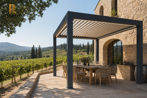 Pérgola moderna de aluminio, gazebo, pabellón, techo para patio exterior, sombrilla, estructura de pérgola para jardín, patio o terraza - Product Image 6